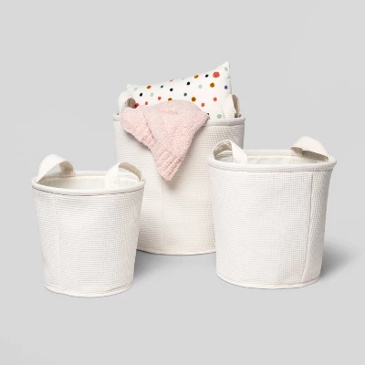 Waffle Kids' Storage Basket Cream - Pillowfort⢠- Image 4