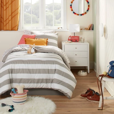 Rugby Striped Kids' Comforter Set - Pillowfortâ˘