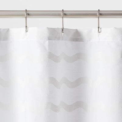 Wave Kids' Shower Curtain White - Pillowfort™ - Image 2
