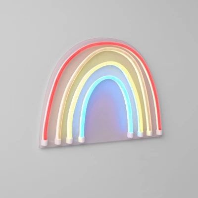 Rainbow Neon Kids' Wall Decor - Pillowfort™ - Image 2
