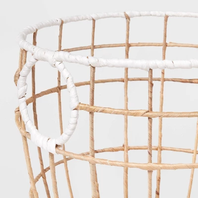 Kids' Woven Basket Natural With White Rim - Pillowfort™ - Image 2