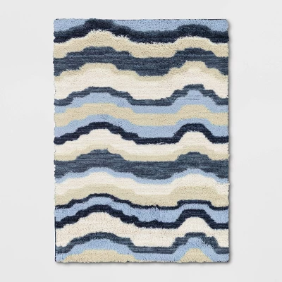 Waves Area Kids' Rug Blue/Green - Pillowfort™ - Image 5