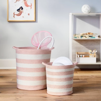 Striped Coiled Kids' Rope Basket - Pillowfort™ - Image 4