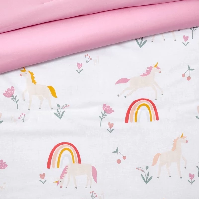 Unicorn Cotton Kids' Comforter Set - Pillowfort™ - Image 3
