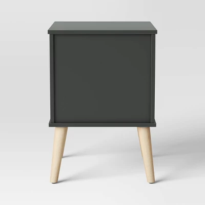 Modern Kids' Nightstand Dark Gray - Pillowfort™ - Image 4
