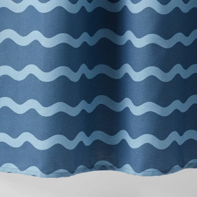 Wave Kids' Shower Curtain Blue - Pillowfort™ - Image 3