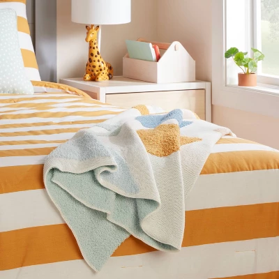 48"x58" Knit Kids' Throw Shapes Cream - Pillowfort™ - Image 2