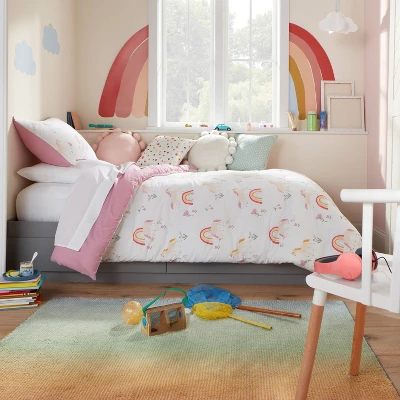 4'x5'6" Ombre Neon Rainbow Tufted Kids' Rug - Pillowfort™ - Image 4