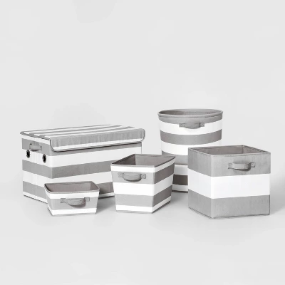 Canvas Striped Kids' Bin - Pillowfort™ - Image 3